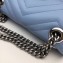 Gucci Leather GG Marmont Mini Shoulder Bag 446744 Pastel Blue 2020