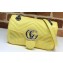 Gucci Leather GG Marmont Mini Shoulder Bag 446744 Pastel Yellow 2020