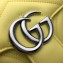 Gucci Leather GG Marmont Mini Shoulder Bag 446744 Pastel Yellow 2020