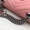 Gucci Leather GG Marmont Mini Shoulder Bag 446744 Pastel Pink 2020