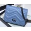 Gucci Leather GG Marmont Double G Mini Chain Bag Wallet 625693 Pastel Blue 2020
