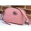 Gucci Leather GG Marmont Mini Shoulder Camera Bag 448065 Pastel Pink 2020