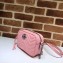 Gucci Leather GG Marmont Mini Shoulder Camera Bag 448065 Pastel Pink 2020