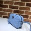 Gucci Leather GG Marmont Mini Shoulder Camera Bag 448065 Pastel Blue 2020