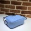 Gucci Leather GG Marmont Mini Shoulder Camera Bag 448065 Pastel Blue 2020