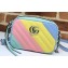 Gucci Leather GG Marmont Mini Shoulder Camera Bag 448065 Multicolored Pastel 2020