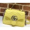 Gucci Leather GG Marmont Mini Top Handle Bag 547260/583571 Pastel Yellow 2020