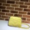 Gucci Leather GG Marmont Mini Top Handle Bag 547260/583571 Pastel Yellow 2020
