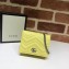 Gucci Leather GG Marmont Double G Mini Chain Bag Wallet 625693 Pastel Yellow 2020