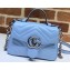 Gucci Leather GG Marmont Mini Top Handle Bag 547260/583571 Pastel Blue 2020