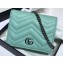 Gucci Leather GG Marmont Double G Mini Chain Bag Wallet 625693 Pastel Green 2020