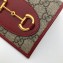 Gucci 1955 Horsebit Small Wallet with Chain Bag 623180 GG Canvas Red 2020