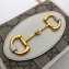 Gucci 1955 Horsebit Small Wallet with Chain Bag 623180 GG Canvas White 2020