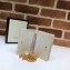 Gucci 1955 Horsebit Small Wallet with Chain Bag 623180 GG Canvas White 2020
