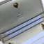 Gucci 1955 Horsebit Small Wallet with Chain Bag 623180 GG Canvas White 2020