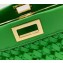 Fendi Leather Peekaboo Iconic Mini Interlace Bag Green 2020