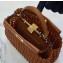 Fendi Leather Peekaboo Iconic Mini Interlace Bag Brown 2020