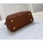 Fendi Leather Peekaboo Iconic Mini Interlace Bag Brown 2020