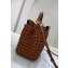 Fendi Leather Peekaboo Iconic Mini Interlace Bag Brown 2020
