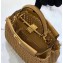 Fendi Leather Peekaboo Iconic Mini Interlace Bag Apricot 2020