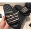 Chanel Chain and Pearl Mules Slipper Sandals Black 2020