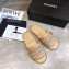 Chanel Chain and Pearl Mules Slipper Sandals Beige 2020