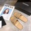 Chanel Chain and Pearl Mules Slipper Sandals Beige 2020