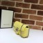 Gucci Leather GG Marmont Super Mini Shoulder Bag 476433 Pastel Yellow 2020