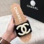 Chanel CC Logo Mules Slipper Sandals Black Runway 2020