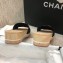 Chanel CC Logo Mules Slipper Sandals Black Runway 2020
