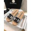 Chanel CC Logo Mules Slipper Sandals Gray Runway 2020