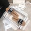 Chanel CC Logo Mules Slipper Sandals Gray Runway 2020