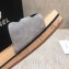 Chanel CC Logo Mules Slipper Sandals Gray Runway 2020