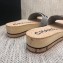 Chanel CC Logo Mules Slipper Sandals Gray Runway 2020