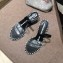Alexander Wang Nova Crystal PVC Heel Sandals Black 2020