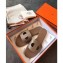 Hermes Lisboa Slipper Sandals Camel