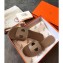 Hermes Lisboa Slipper Sandals Camel