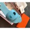 Hermes Lisboa Slipper Sandals Macaron Blue