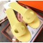 Hermes Lisboa Slipper Sandals Yellow