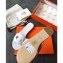 Hermes Lisboa Slipper Sandals White