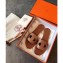 Hermes Lisboa Slipper Sandals Brown