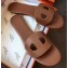 Hermes Lisboa Slipper Sandals Brown