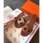 Hermes Lisboa Slipper Sandals Brown