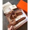Hermes Lisboa Slipper Sandals Brown