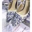 Dior Heel 6.5cm J'Adior Slingback Pumps Toile de Jouy Embroidered Blue 2020
