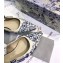 Dior J'Adior Slingback Ballet Flats Toile de Jouy Embroidered Blue 2020