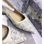 Dior J'Adior Slingback Ballet Flats Toile de Jouy Embroidered Gray 2020