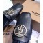 Burberry Monogram Motif Leather Loafers Black 2020
