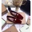 Burberry Monogram Motif Leather Loafers Suede Burgundy 2020