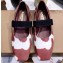 Burberry Logo Detail Leather Flats White/Red 2020